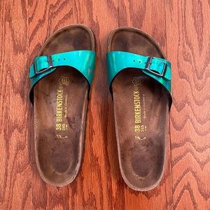 Birkenstock Iridescent Madrid Slide Adjustable Sandals